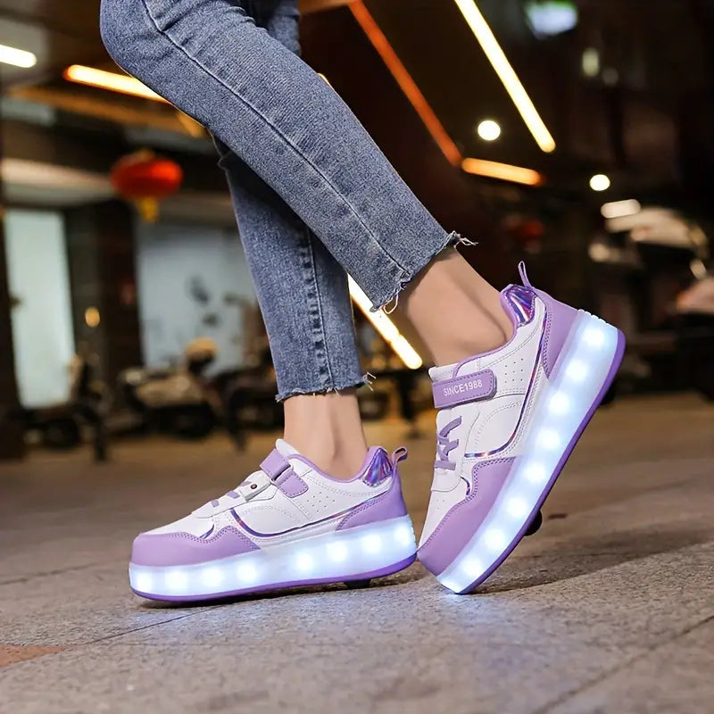Trendy LED Rolschoenen voor Kinderen – Verlichte Sneakers met Wieltjes | Comfortabele Skateschoenen voor Jongens & Meisjes