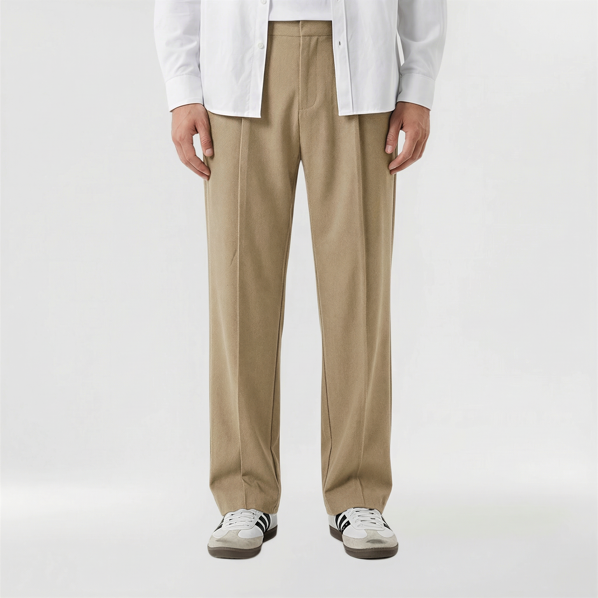 Proste spodnie męskie wygodne i wszechstronne w stylu casual