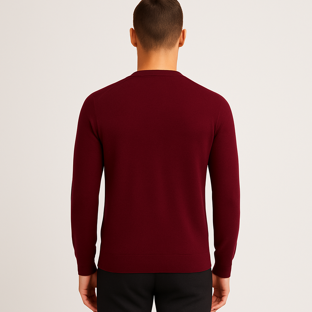 Bellivaro herre cardigan i bomuld – klassisk V-neck strik til hverdag og arbejde