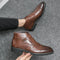 Parker | Ankle boots in faux leather with double monk strap