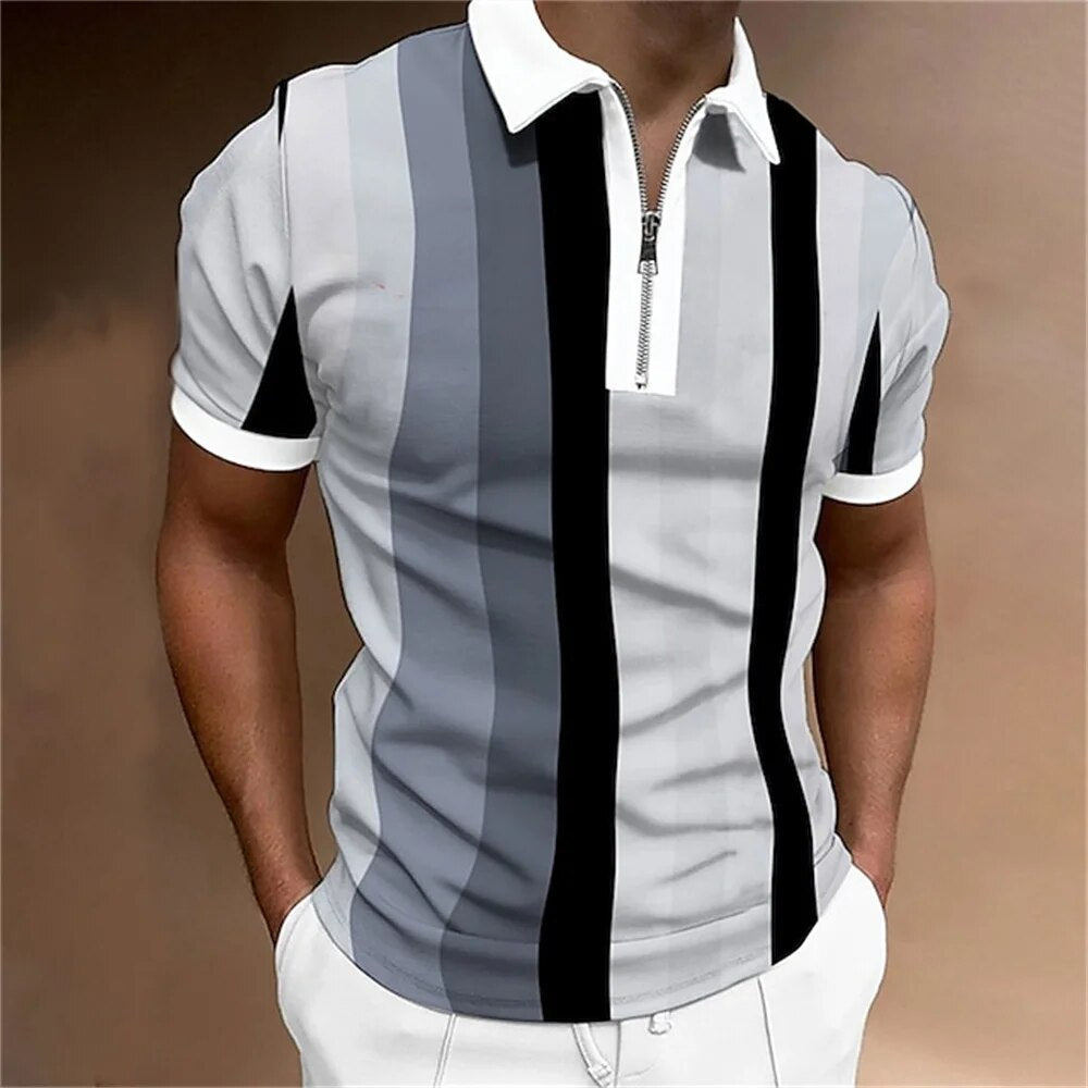 Drune - pruhované polo tričko