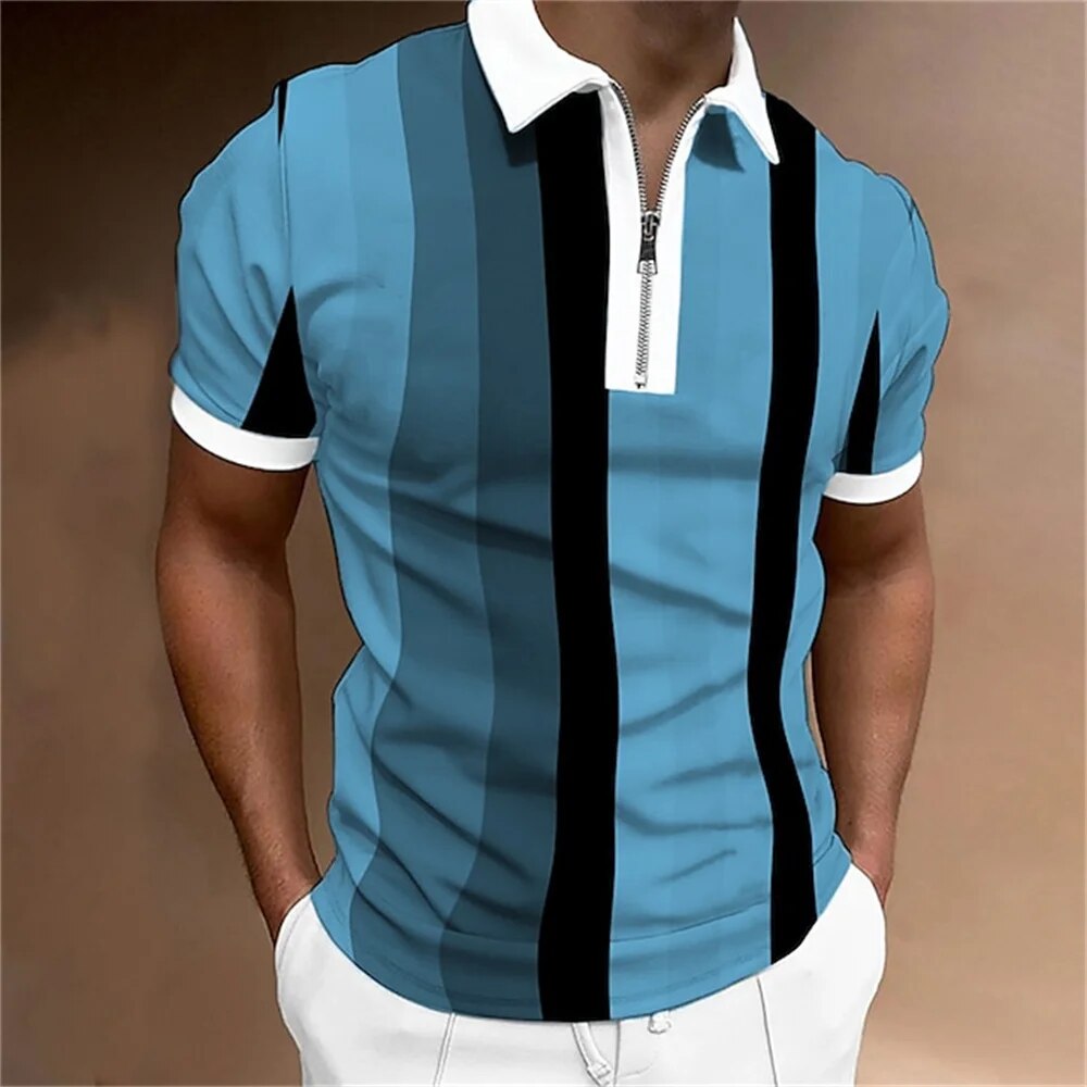 Drune - pruhované polo tričko