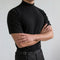 Heren T-shirt met Hoge Kraag – Slim Fit Katoenen T-shirt met Korte Mouwen | Comfortabele Basic voor Elke Dag