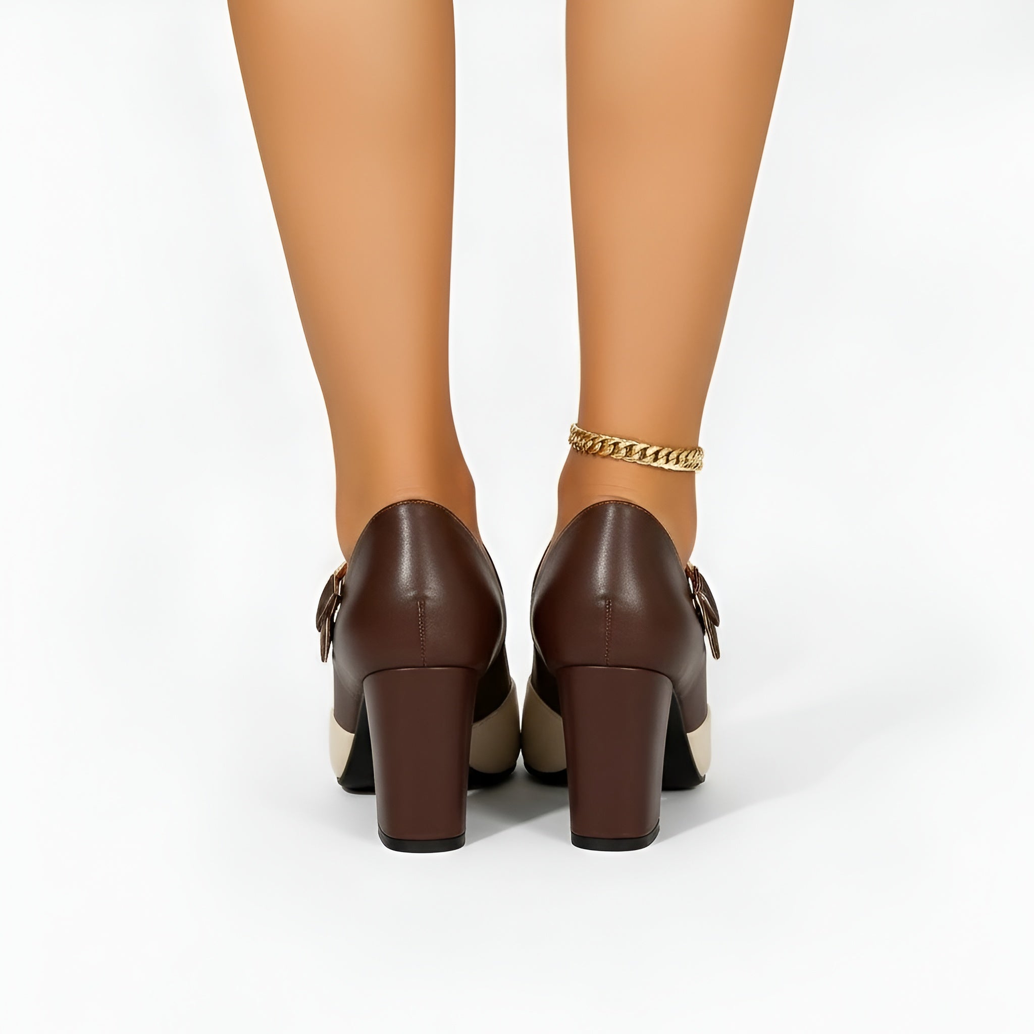 Dame stiletter med rem spids tå elegante højhælede sko klassiske pumps