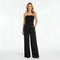 Women’s Strapless Wide-Leg Jumpsuit High-Waist Elegant Formal Evening Outfit