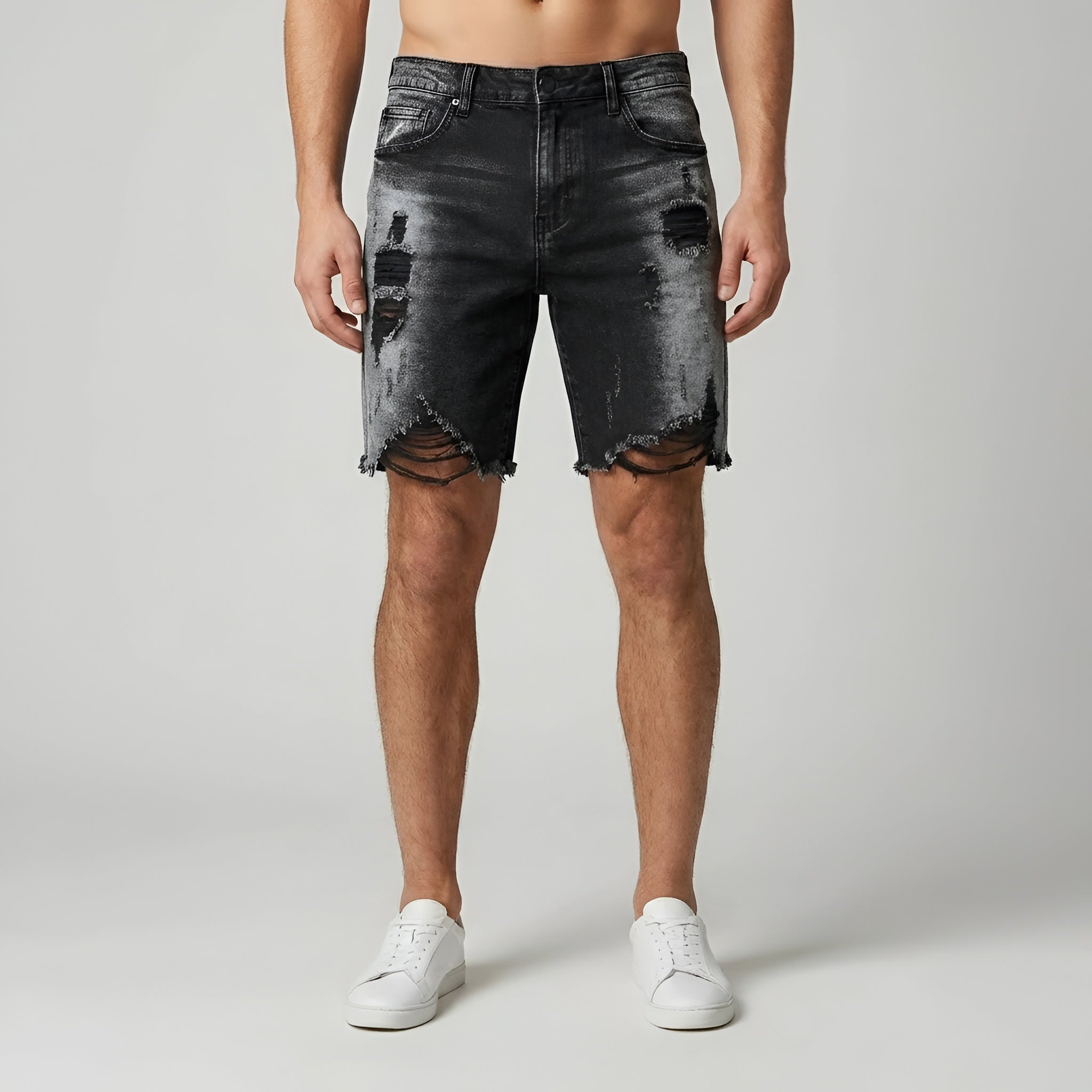 Calções com Bainha Desfiada para Homem