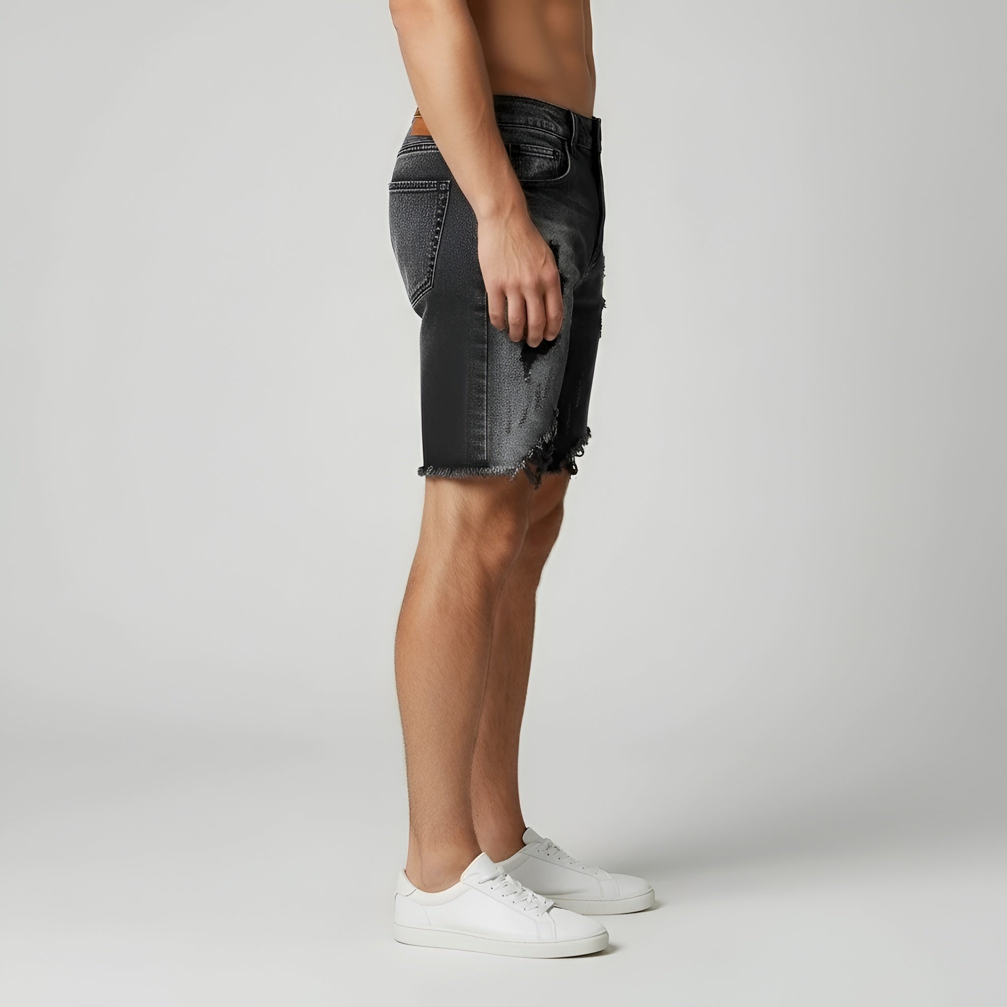 Pantaloncini con Orlo Sfilacciato da Uomo