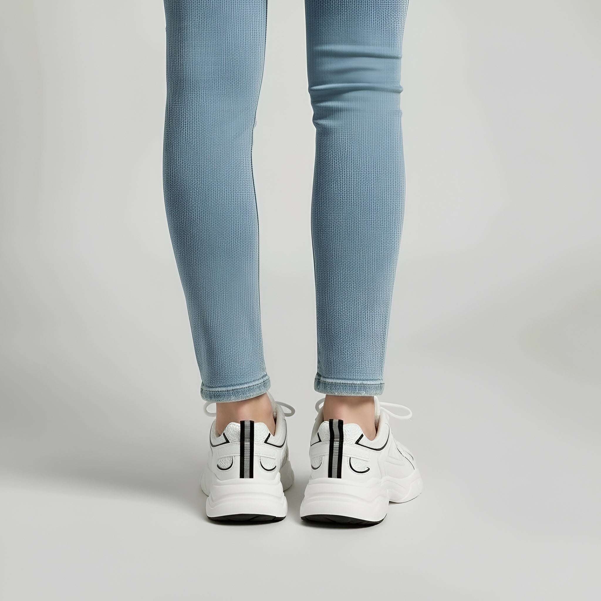 Dame sneakers scarpe da corsa in mesh traspirante con suola spessa scarpe sportive comode