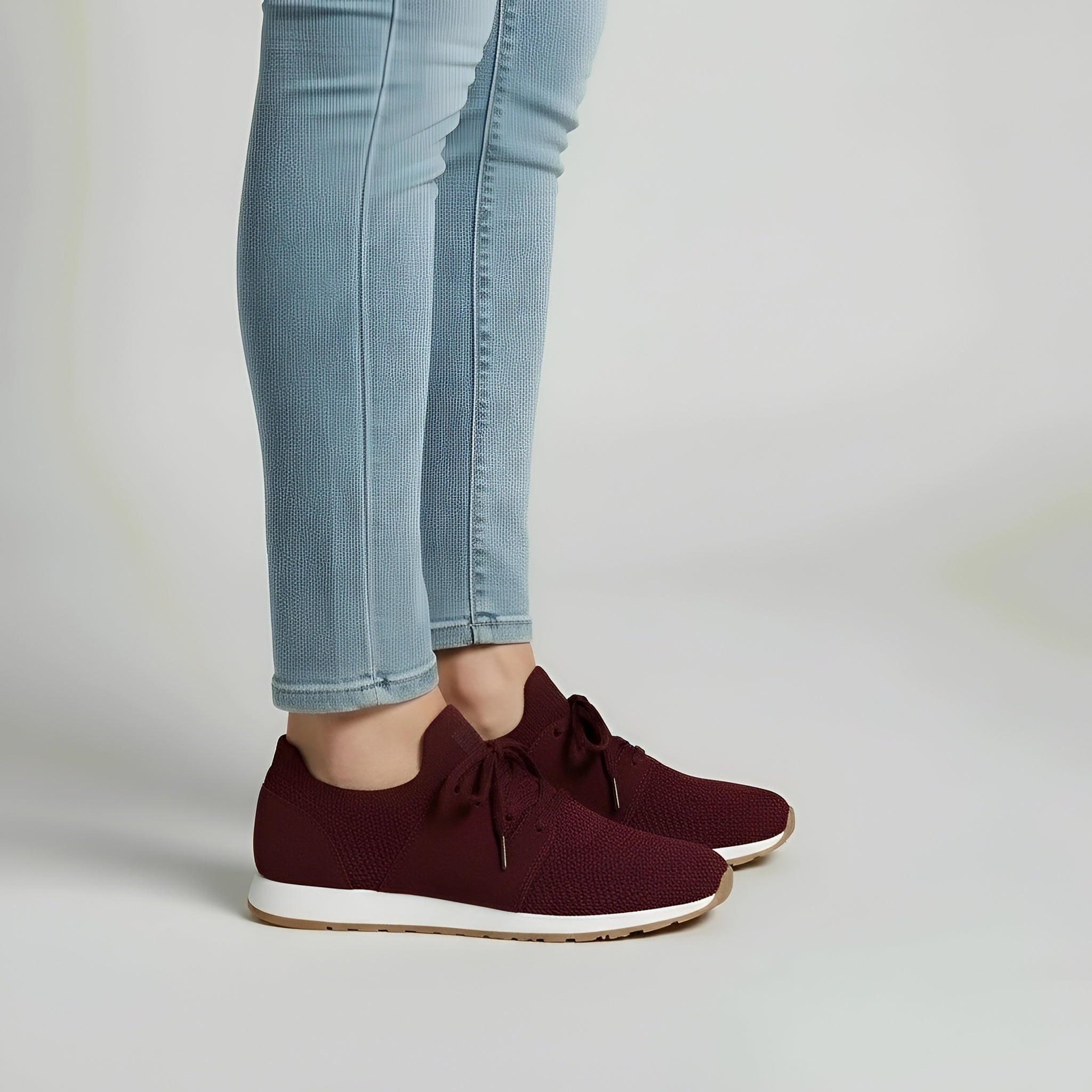 Dame sneakers løbesko i åndbar mesh letvægt komfort fritidssko til træning og gang