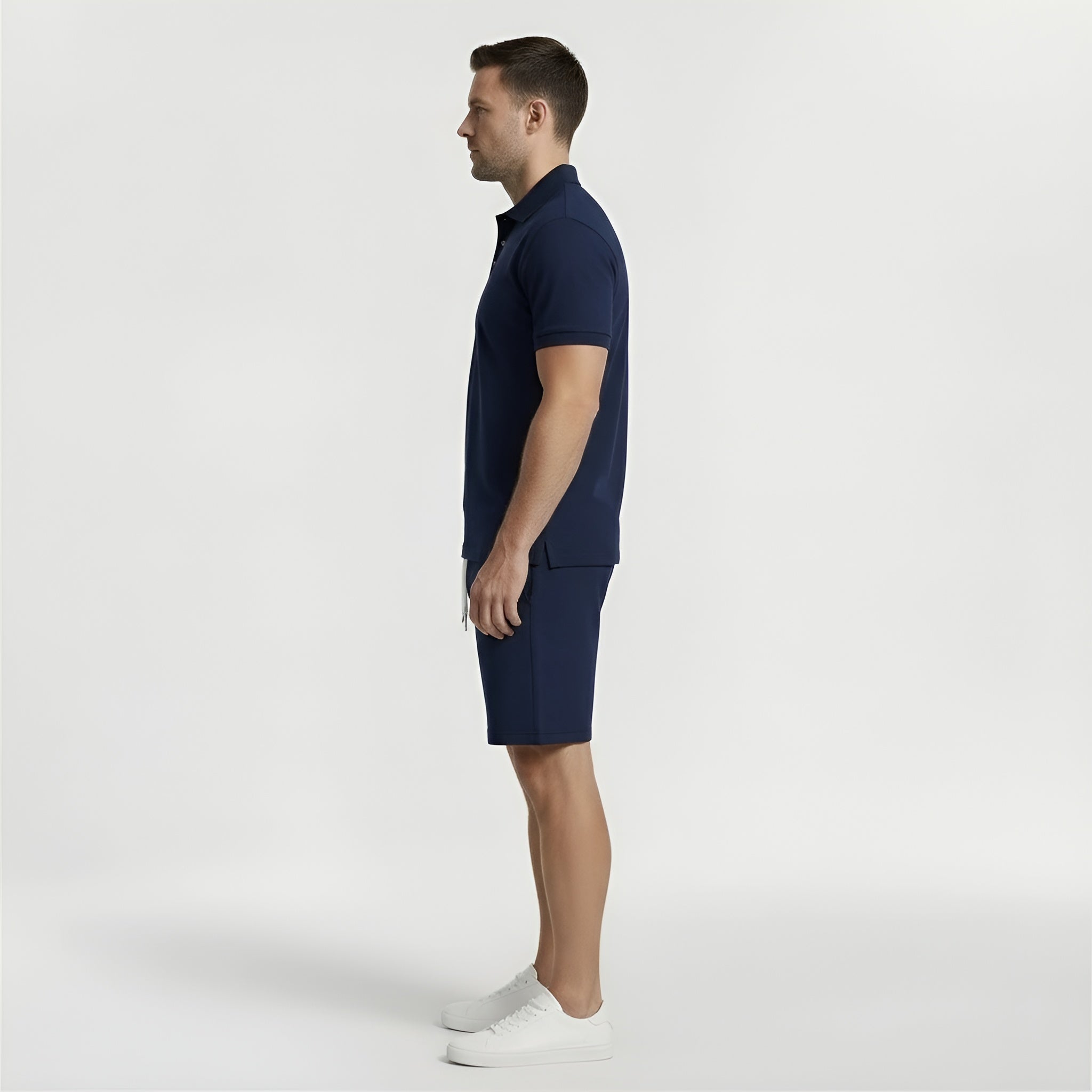 Ensemble Polo T-shirt et Short Homme Décontracté Deux-Pièces d'Été pour Sport et Loisirs