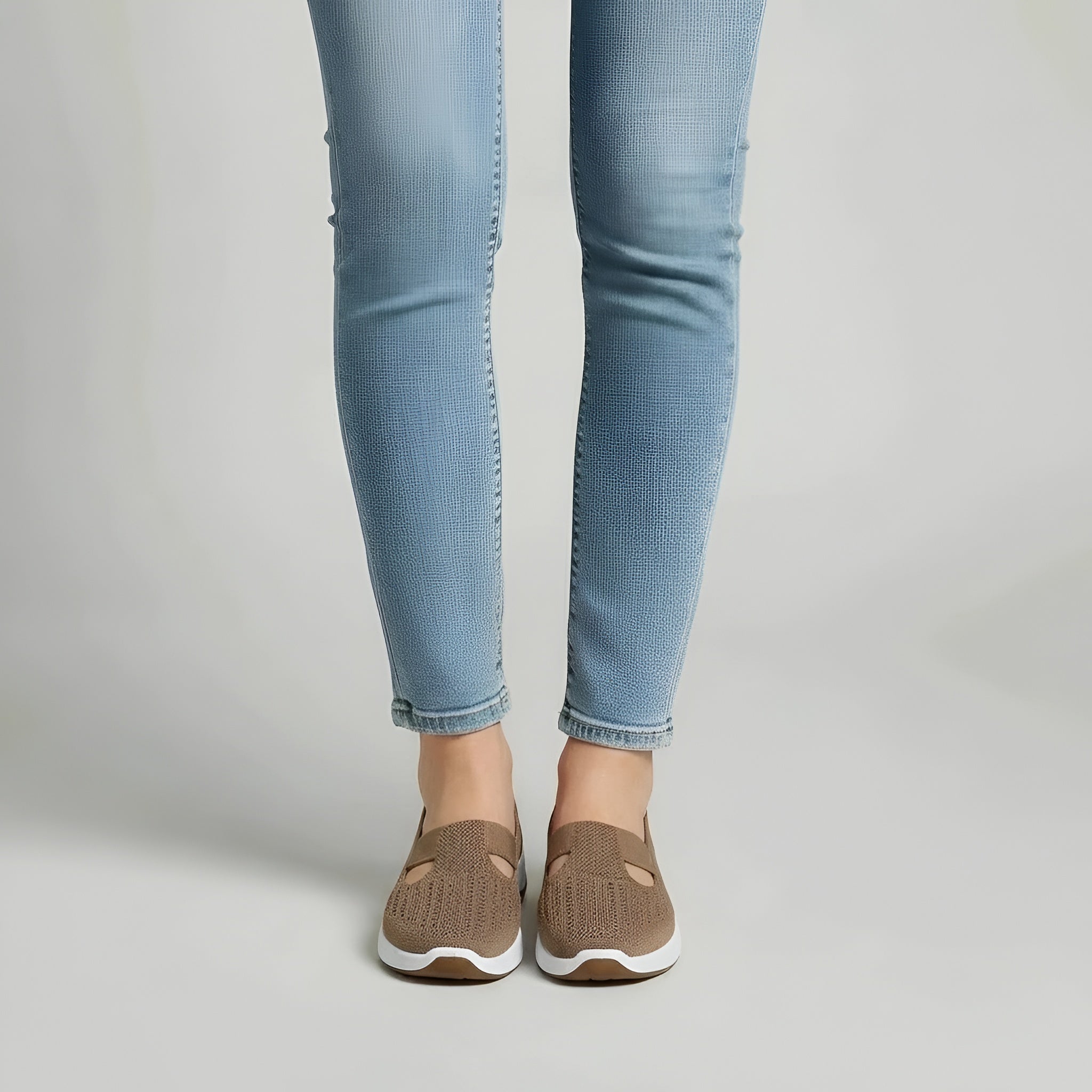 Dame slip-on sneakers åndbare mesh sko lette komfort fritidssko