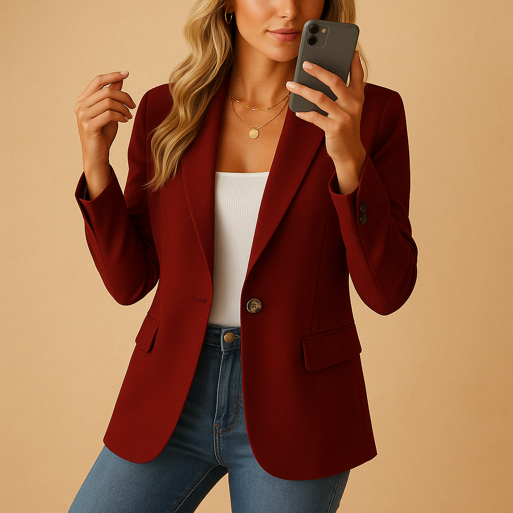 Blazer med komfortabel pasform til damer