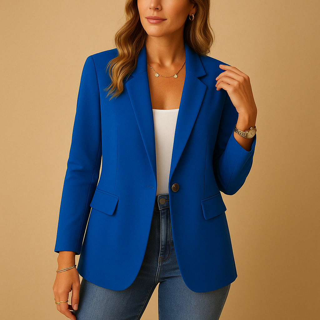 Blazer med komfortabel pasform til damer