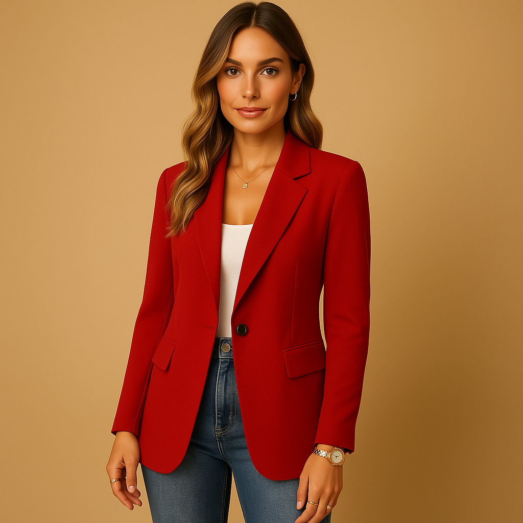 Blazer med komfortabel pasform til damer