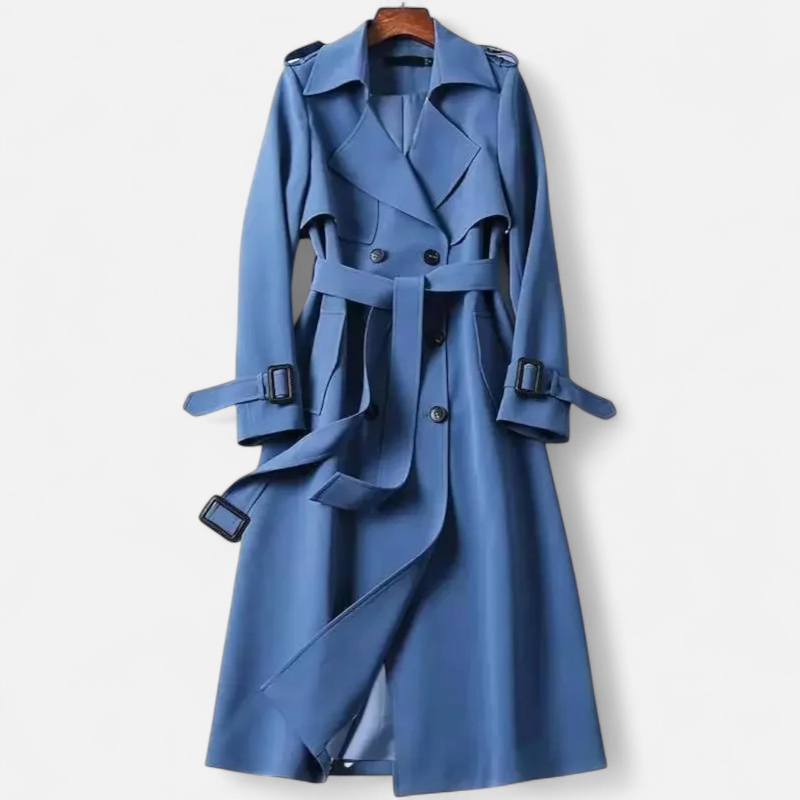Damen Trenchcoat mit Gürtel – Langer Mantel