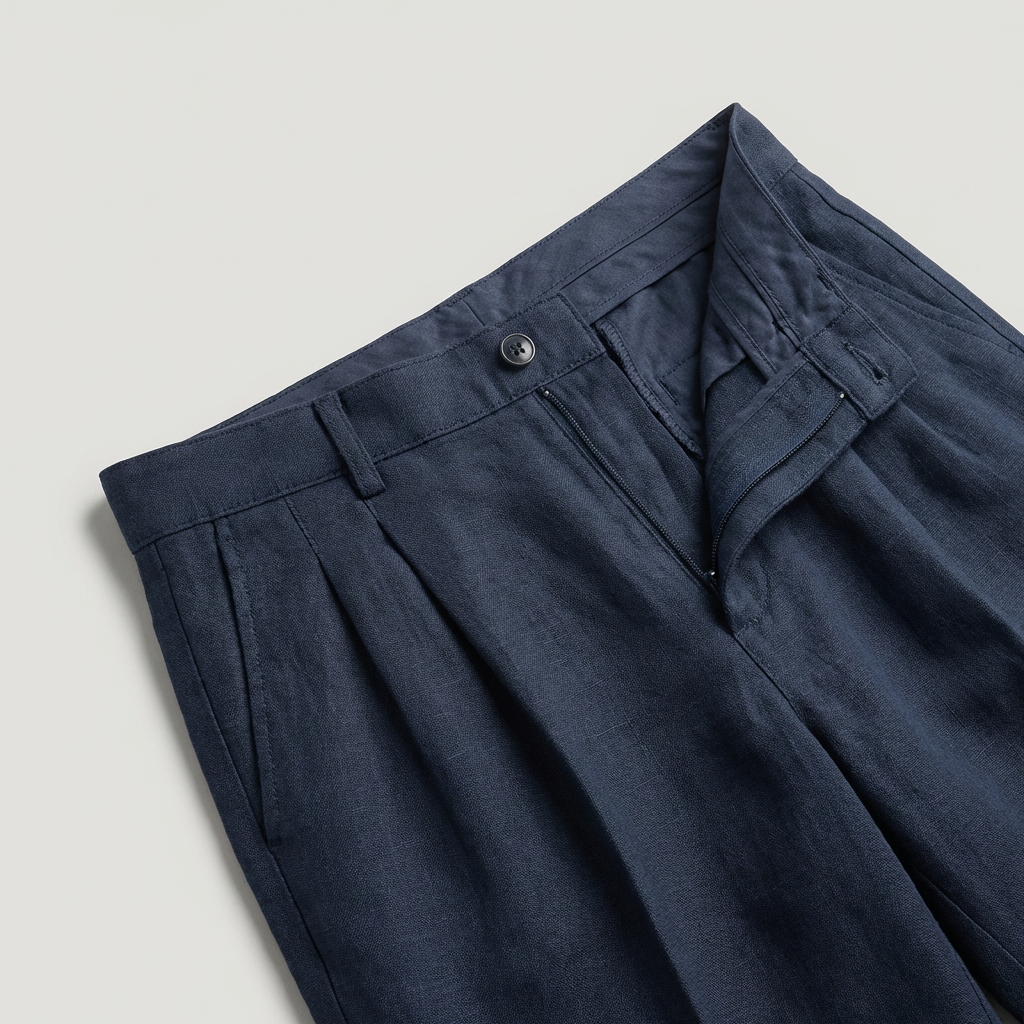 Shorts classici da uomo con piega e risvolto
