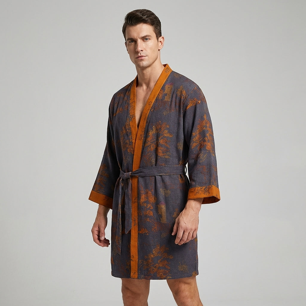 Ľahké bavlnené kimono pre mužov