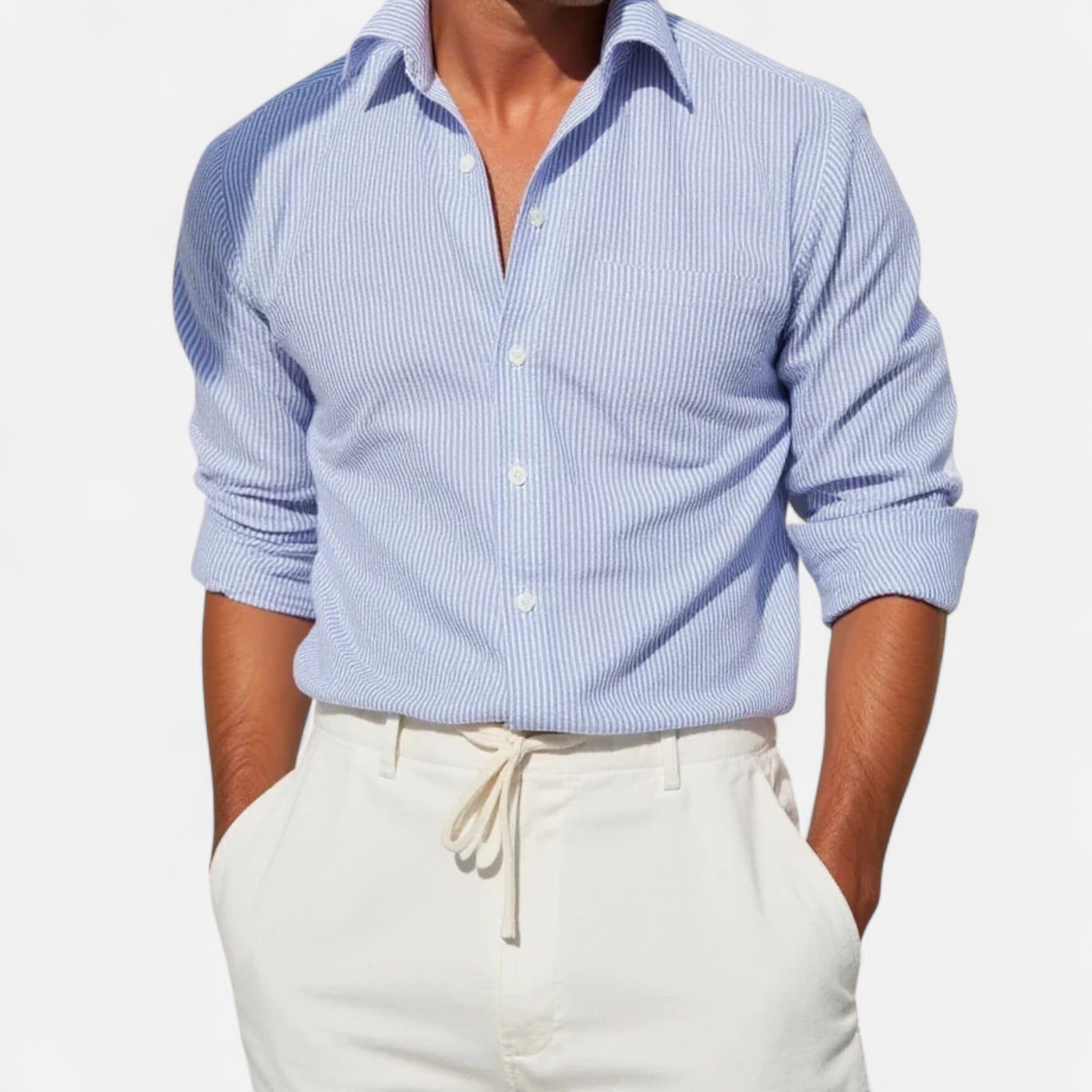 Veroux Mode | Chemise d'affaires ajustée pour homme Herre's