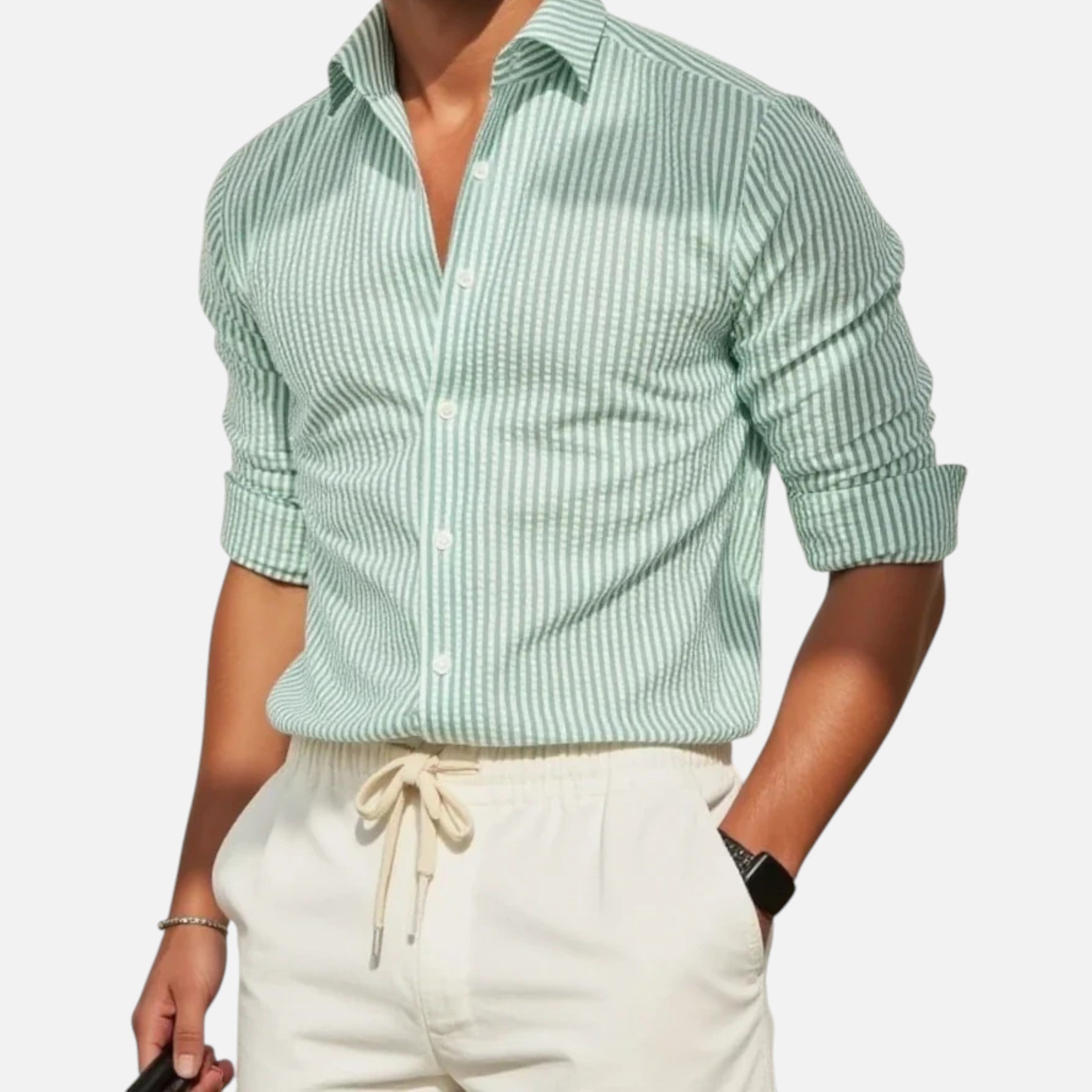 Veroux Mode | Chemise d'affaires ajustée pour homme Herre's