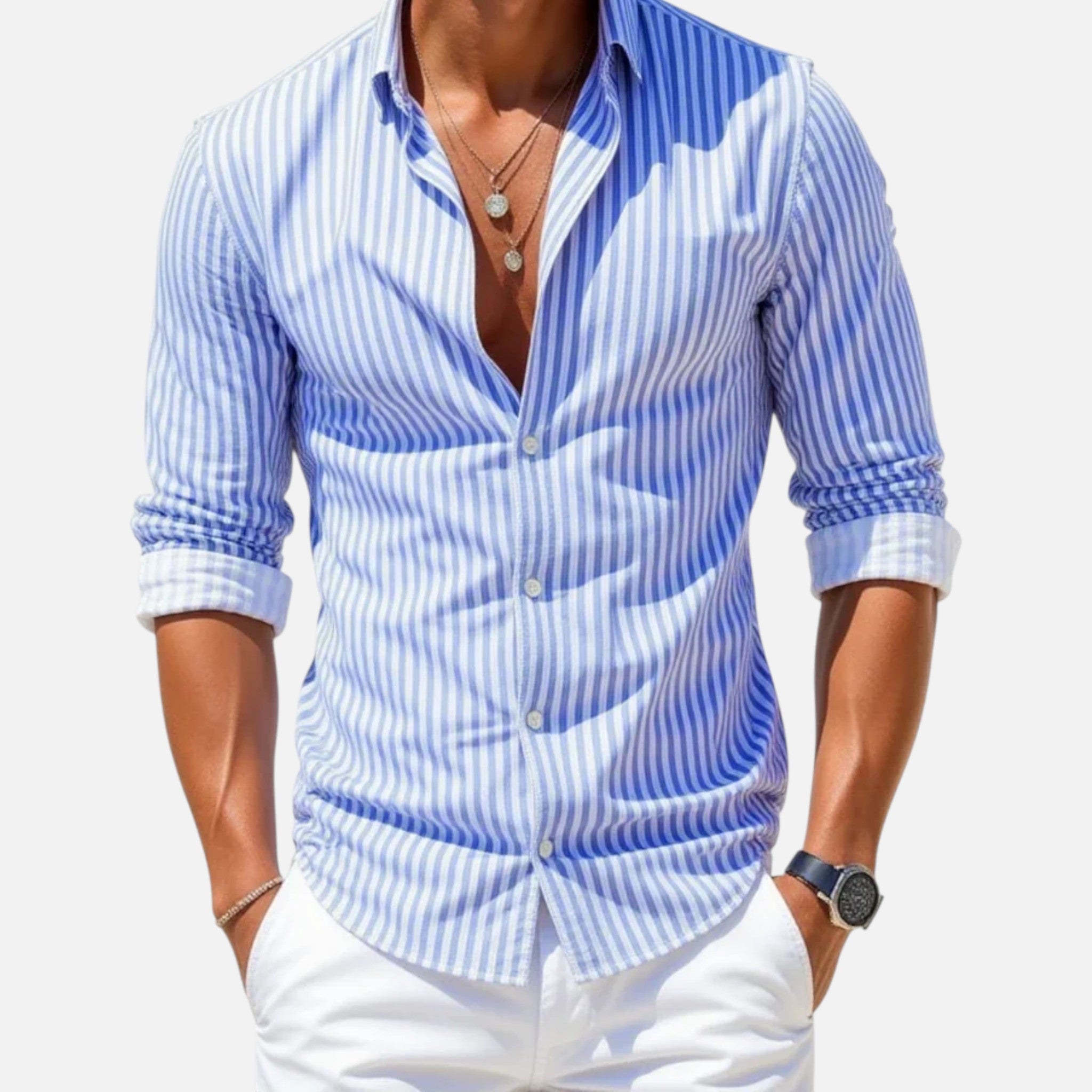 Veroux Mode | Chemise d'affaires ajustée pour homme Herre's
