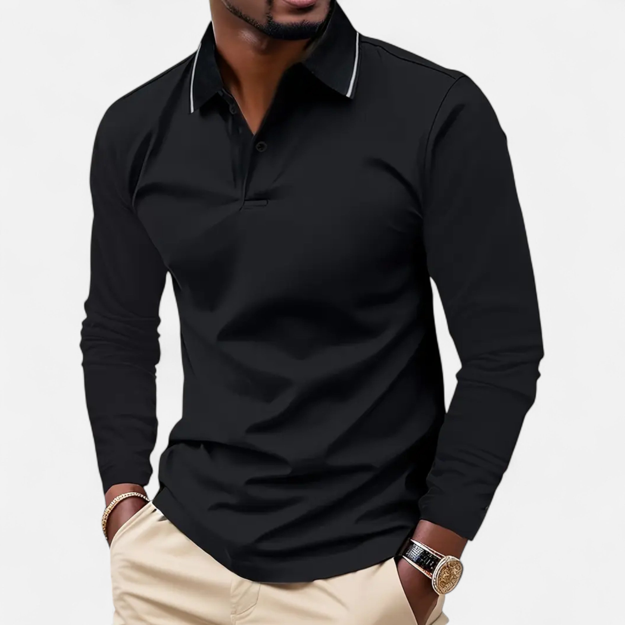 Eliaro Moda | Ανδρικό μακρυμάνικο ράγκμπι πόλο – Casual στυλ