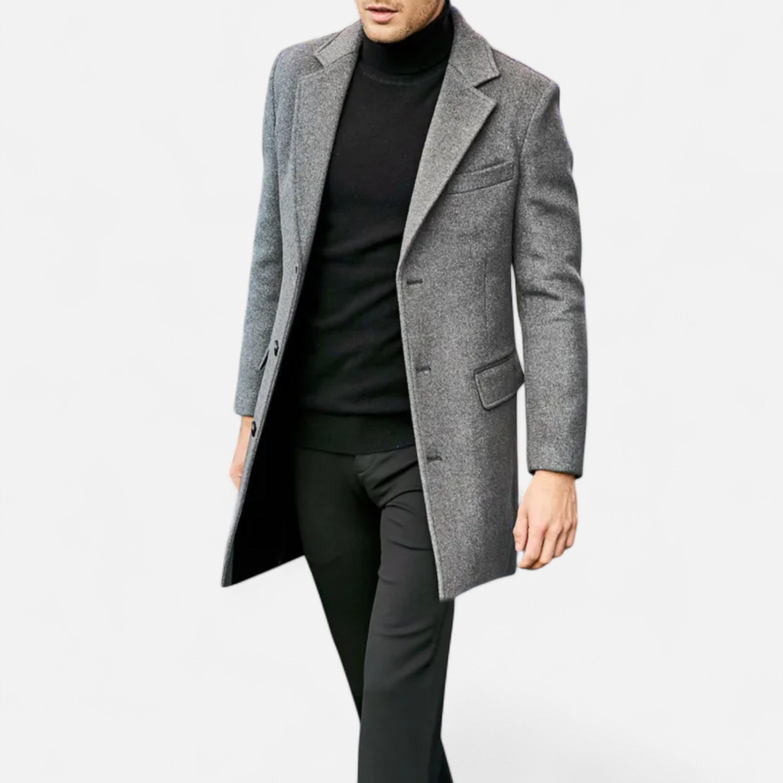 Eliaro Moda – Abrigo trench para hombre – otoño e invierno – estilo casual de negocios