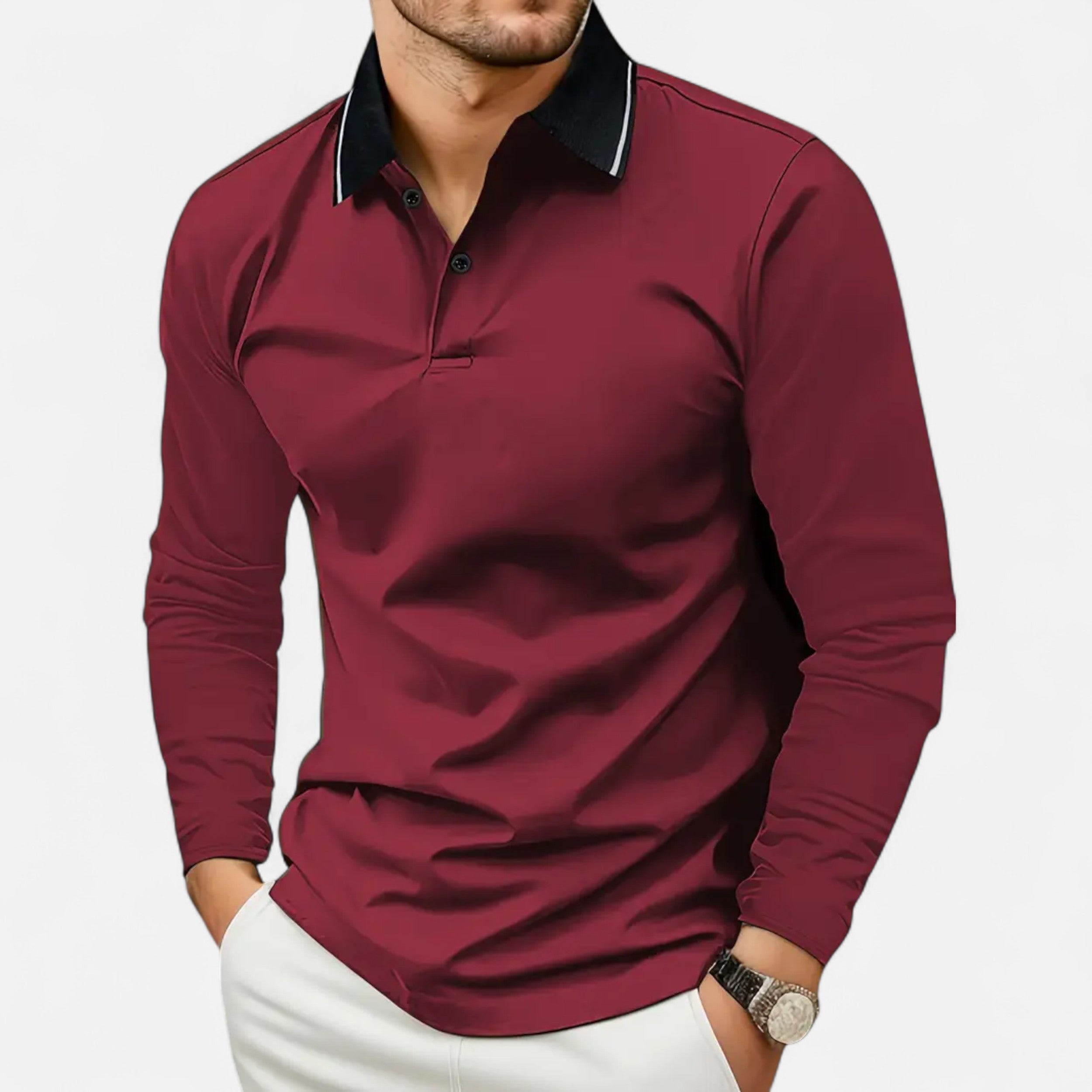 Eliaro Moda | Ανδρικό μακρυμάνικο ράγκμπι πόλο – Casual στυλ