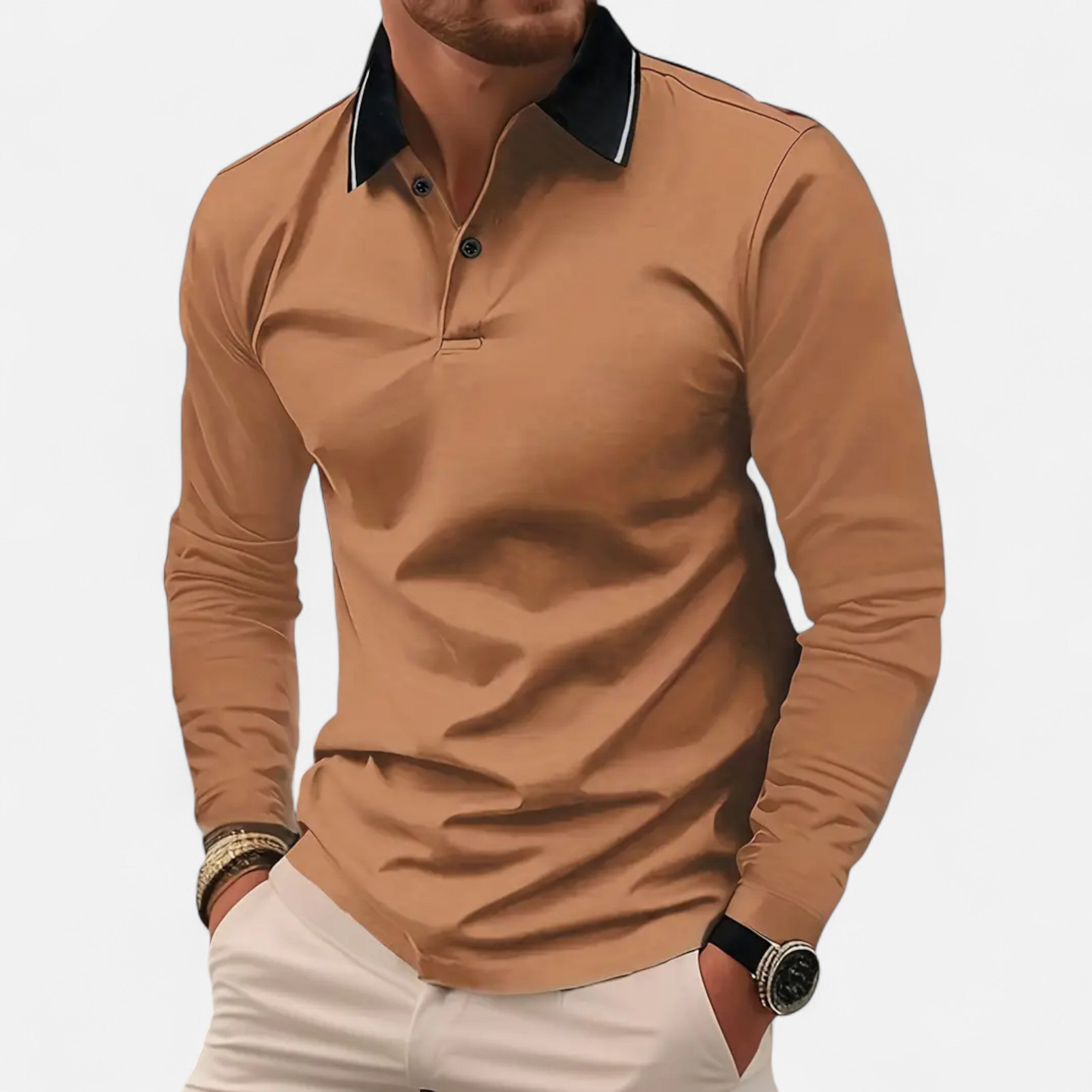 Eliaro Moda | Ανδρικό μακρυμάνικο ράγκμπι πόλο – Casual στυλ