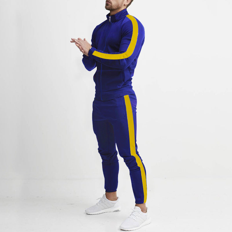 Jasper | Todelt Tracksuit til Mænd med Zip-Up Jakke og Striber