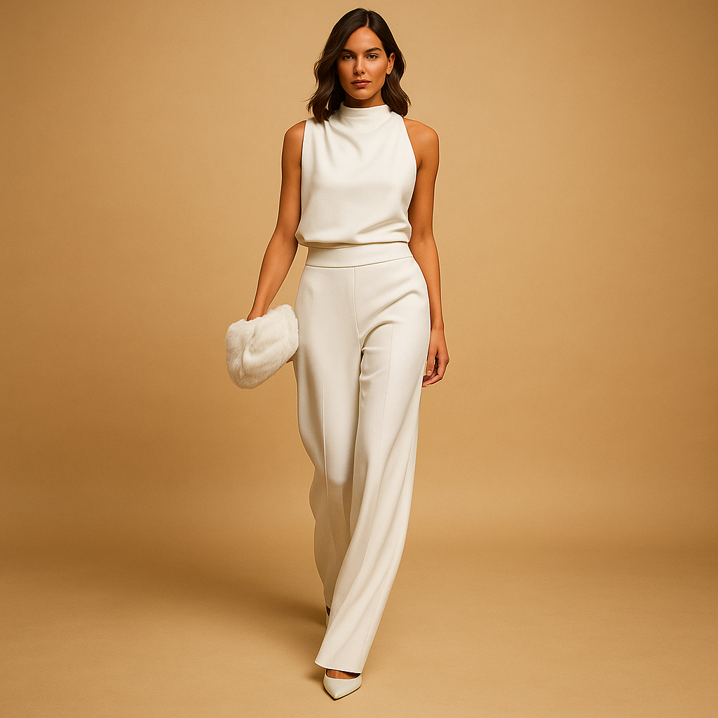 Chik jumpsuit med vide ben til damer | Isabelle