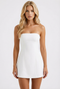 Strapless Mini Dress with Fitted Bodice and Hidden Zipper – Elegant Short Dress for Parties, Graduations, or Summer Events