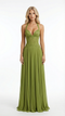 Elegant maxi dress with corset and pleated skirt – Beautiful party dress with halterneck and lace-up back for summer weddings