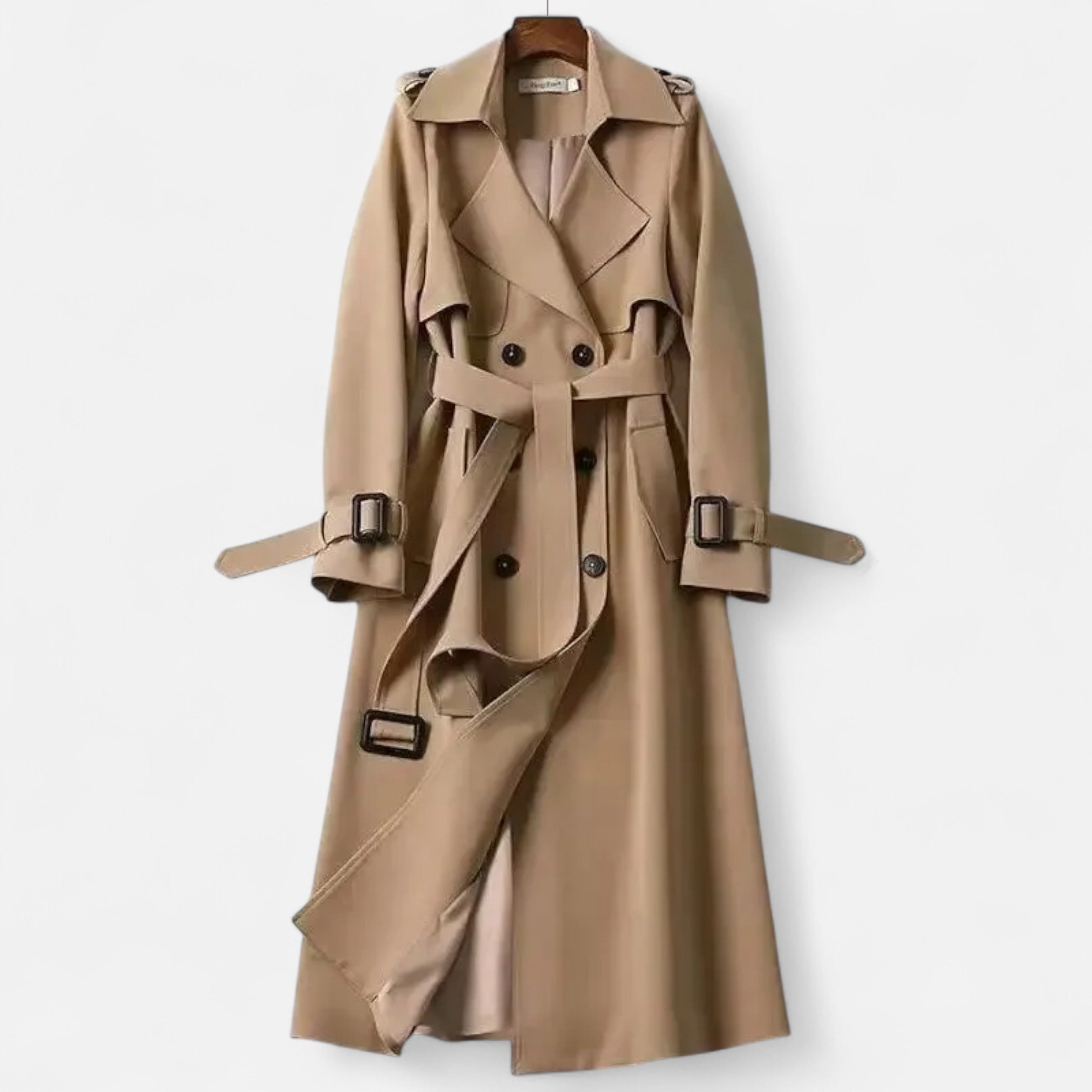 Damen Trenchcoat mit Gürtel – Langer Mantel