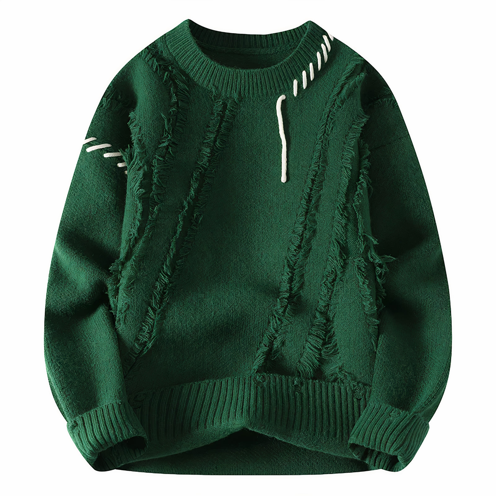 Bellivaro | Herre Limited Edition Patchwork Striktrøje | Moderne Tekstureret Pullover
