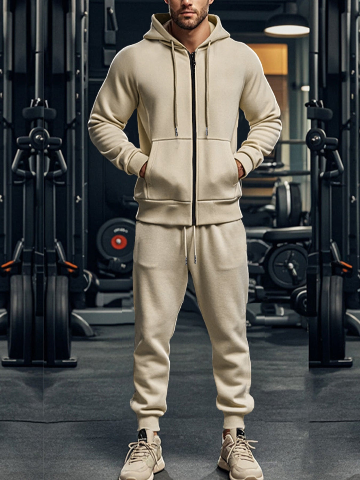 Lucas | Todelt Tracksuit til Mænd med Hætte og Lynlås