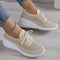Damesnneakers med kilehæl, åndbart mesh – sport og casual