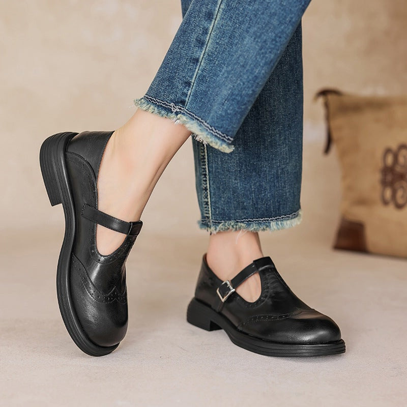 Elegantní Mary Janes z kůže