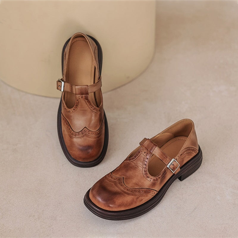 Elegantní Mary Janes z kůže