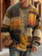 Herren Strickpullover mit Patchwork-Colourblock-Design