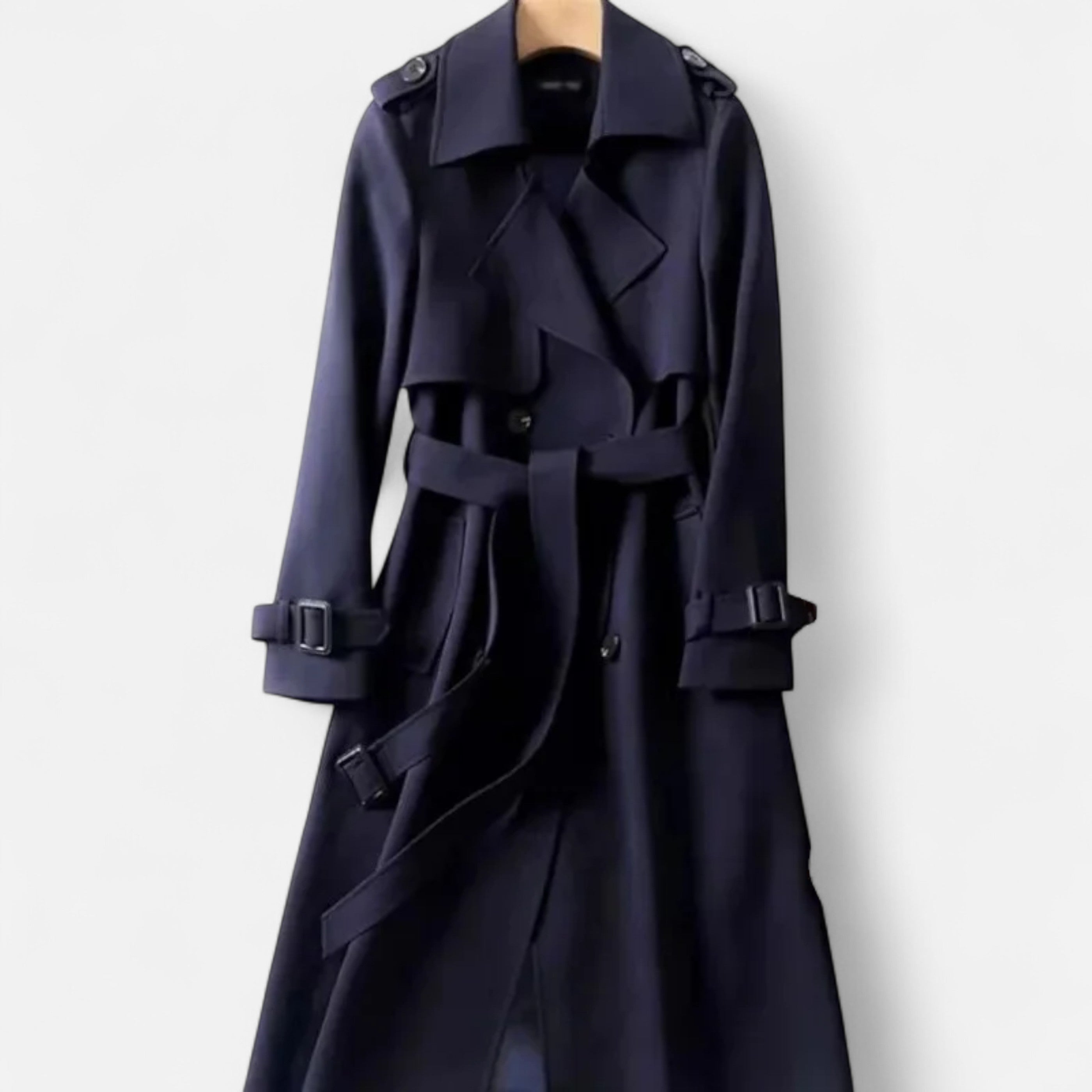 Damen Trenchcoat mit Gürtel – Langer Mantel
