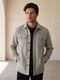 Regular Fit Overshirt til Mænd med Knaplukning