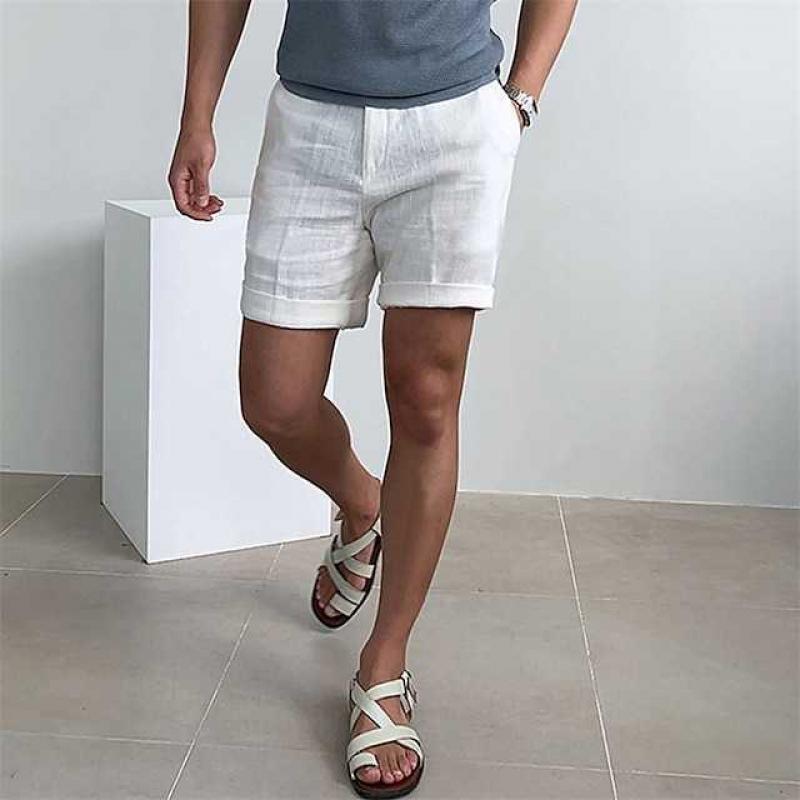 Bellivaro | Herre Strandshorts i Vintage Stil – Premium Hør og Tidløst Design
