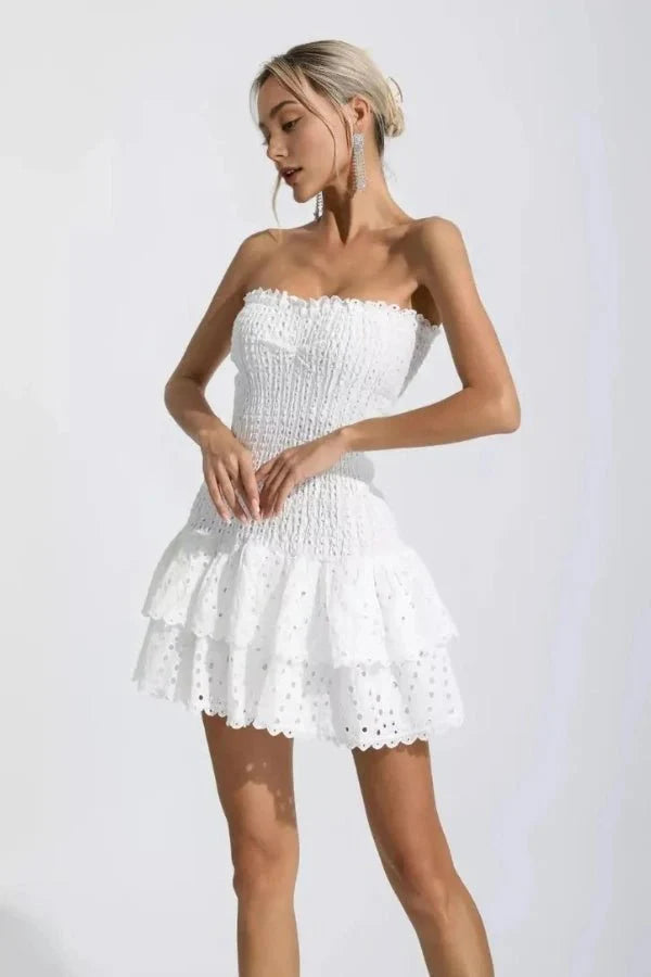 Robe Mini d'Été Sans Bretelles Starla