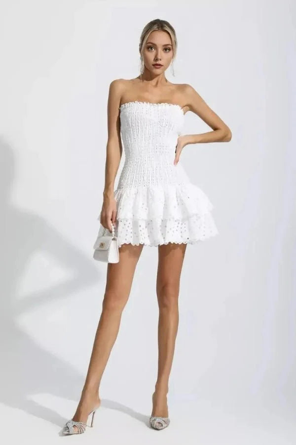 Robe Mini d'Été Sans Bretelles Starla