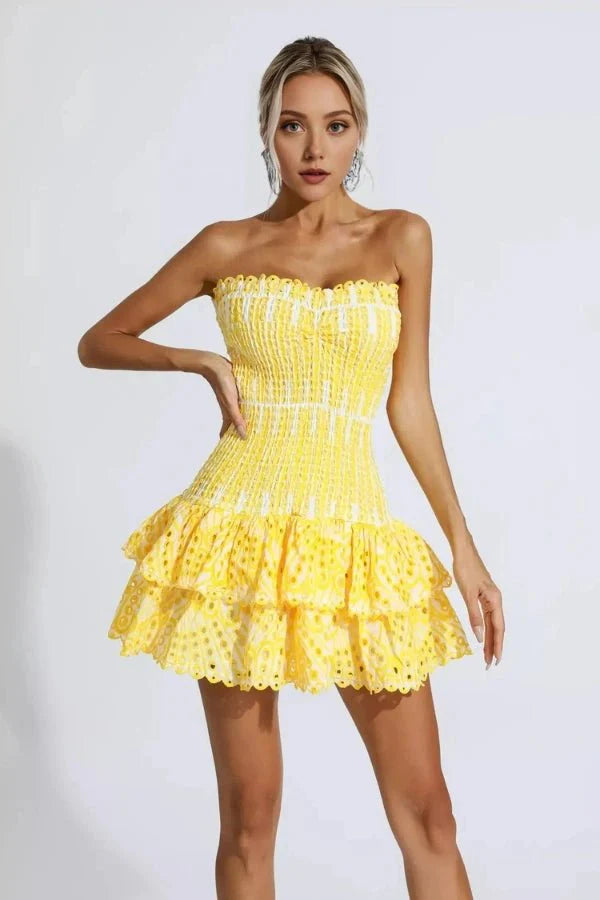 Robe Mini d'Été Sans Bretelles Starla