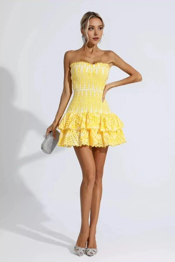Robe Mini d'Été Sans Bretelles Starla