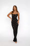 Vestido preto curto com alças finas