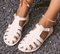 Sandali in Pelle da Donna con Punta Chiusa e Cinturino