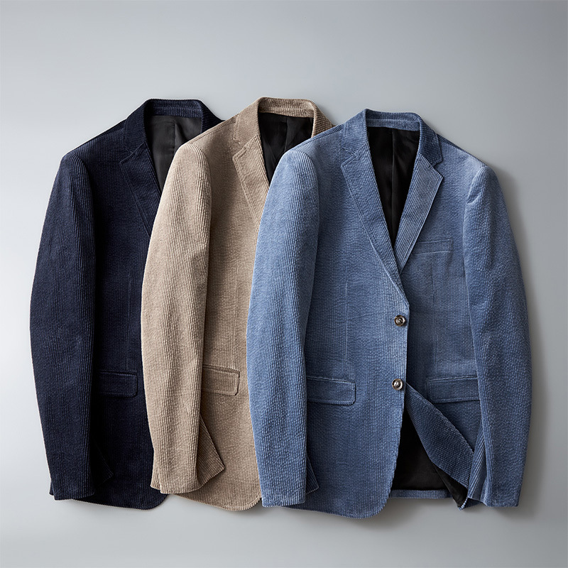 Bellivaro | Herre Fløjlsblazer | Centreret Knap Formelt Design