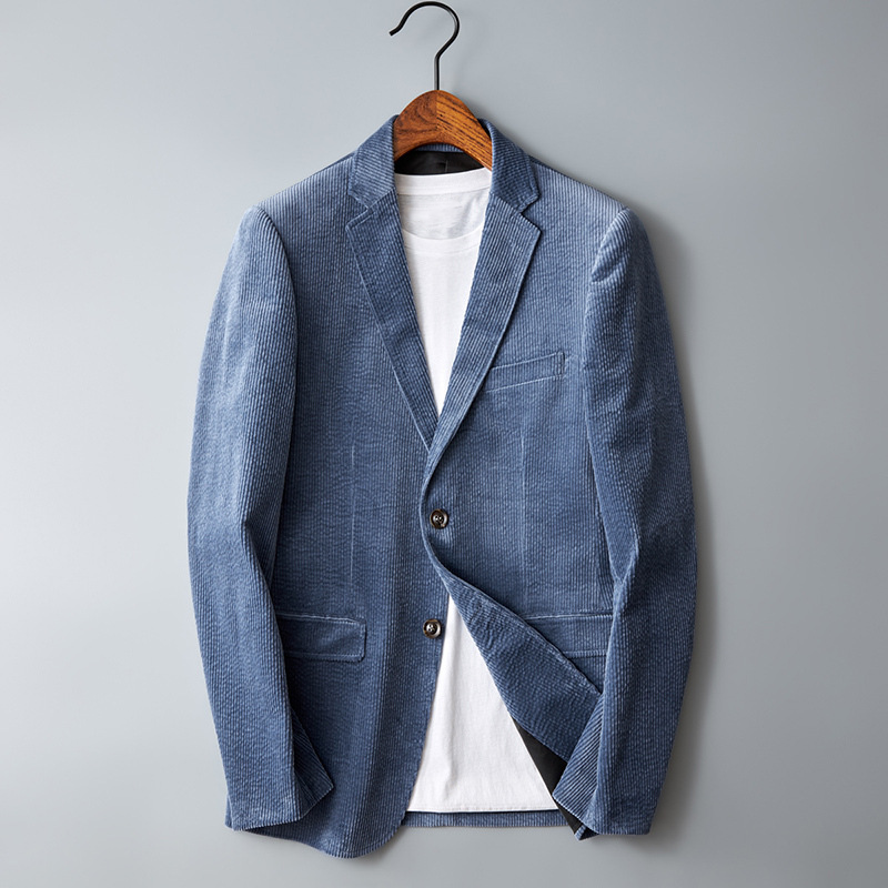 Bellivaro | Herre Fløjlsblazer | Centreret Knap Formelt Design